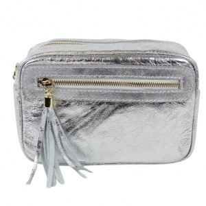 Leather Bag - Silver